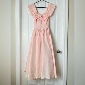 Gunne Sax vintage charming Pink Fairy-Tale Party midi Dress size 9